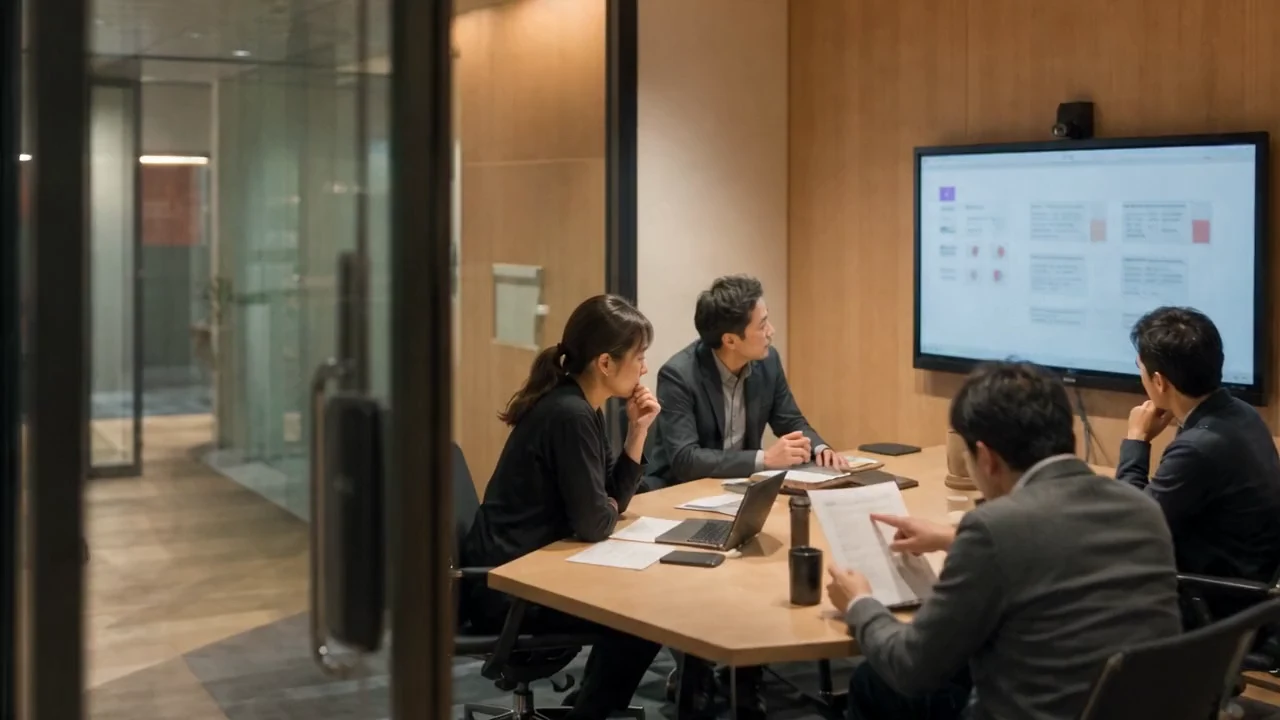 AIを全社で活用する企業の実写オフィス