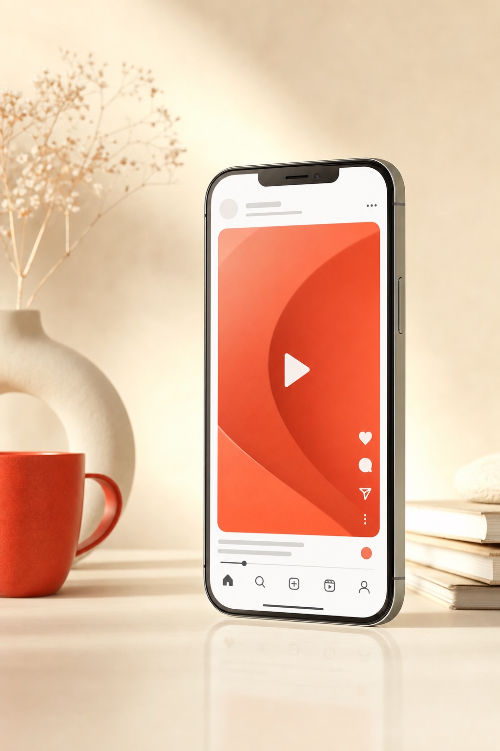 SNSショート動画で採用を発信するスマートフォンのイメージ